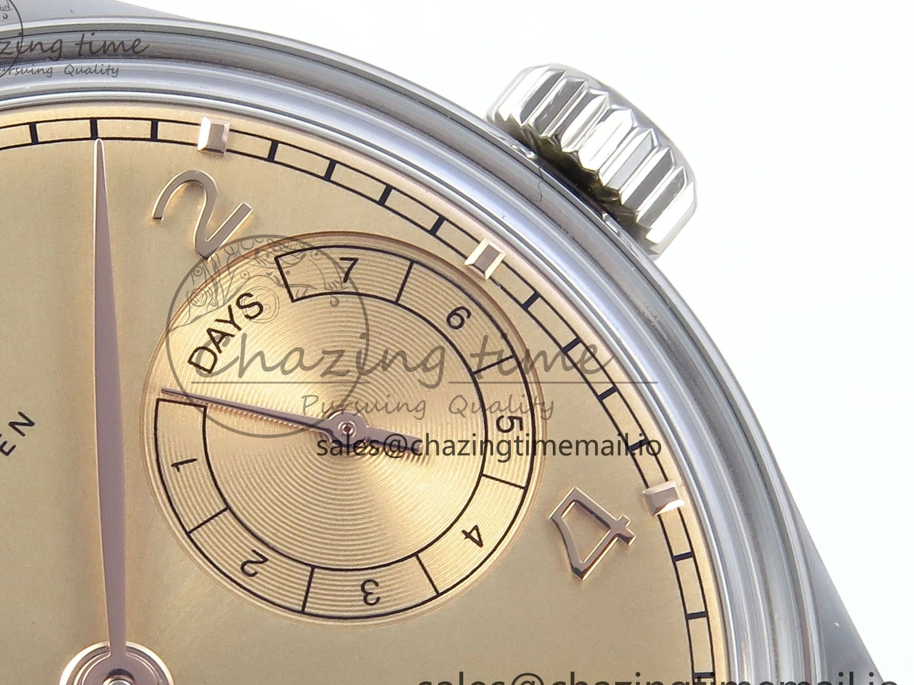 MIROTIME 0314 Portugieser Auto IWC0562B APSF 1:1 Best Edition Gold Dial on SS Bracelet A Reliable 6996